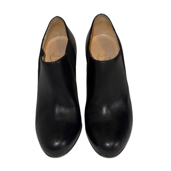 Christian Louboutin Lastoto Black Leather Ankle Boots Size  37.5 - Picture 2 of 11